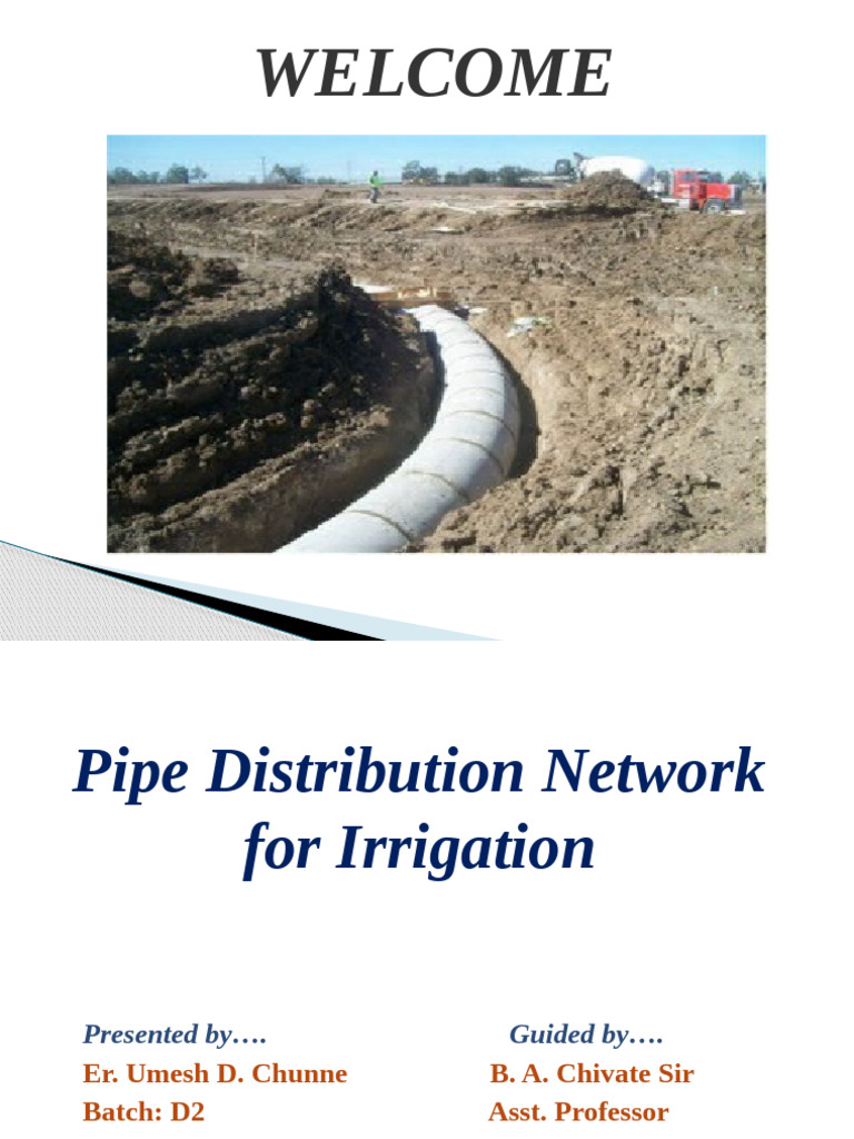 Pipe Distribution Network for Irrigation | PDF | Chemical Engineering ...