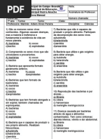 7 Ano Bacterias Protistas Fungos Virus Com Gabarito