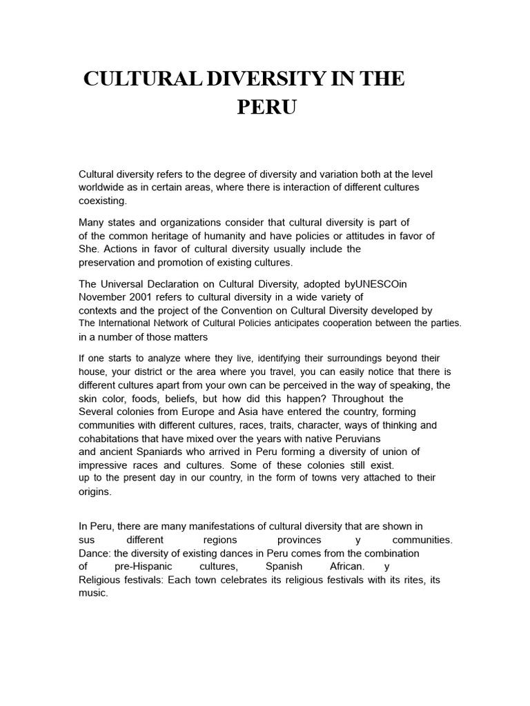 Essay on Cultural Diversity - Alan Caballero | PDF | Multiculturalism ...
