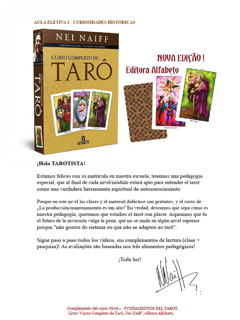 Curso Gratuito de Fundamentos del Tarot | PDF