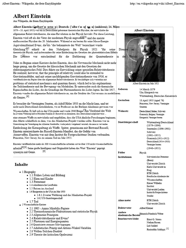 Albert Einstein | PDF