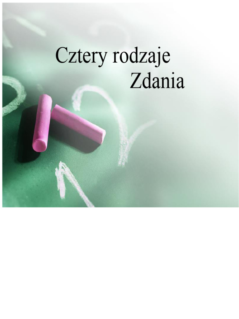 Rodzaje Zdań | PDF