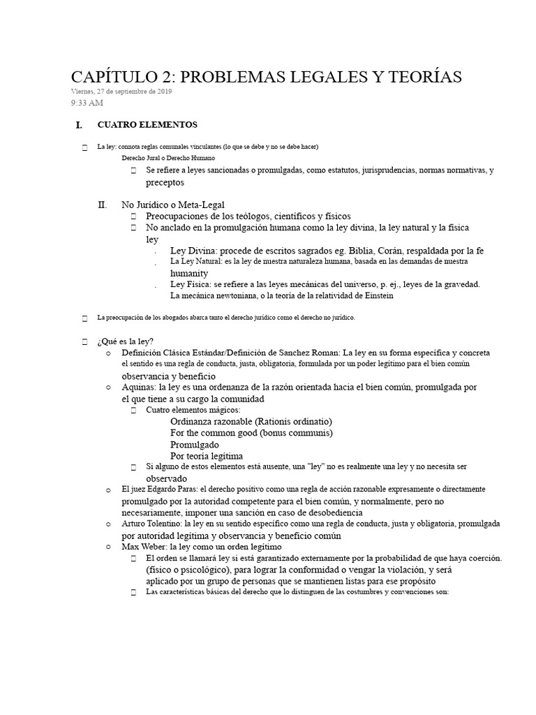 Capítulo 2 Cuestiones legales y teorías | PDF | La Ley natural | Moralidad