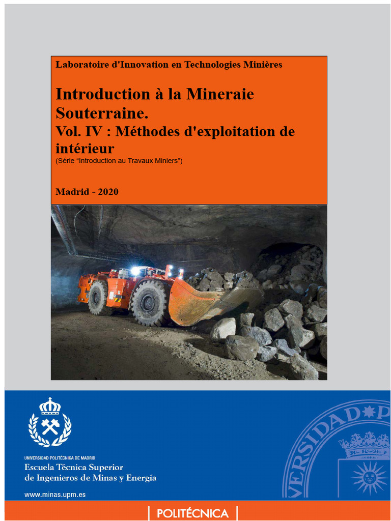 Méthodes d'Exploitation Minière Souterraine | PDF | Exploitation ...