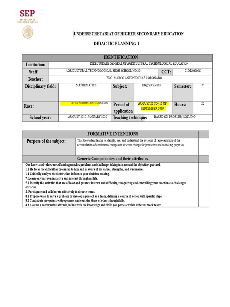 Integral Calculus Teaching Plan | PDF | Mathematics | Cognition