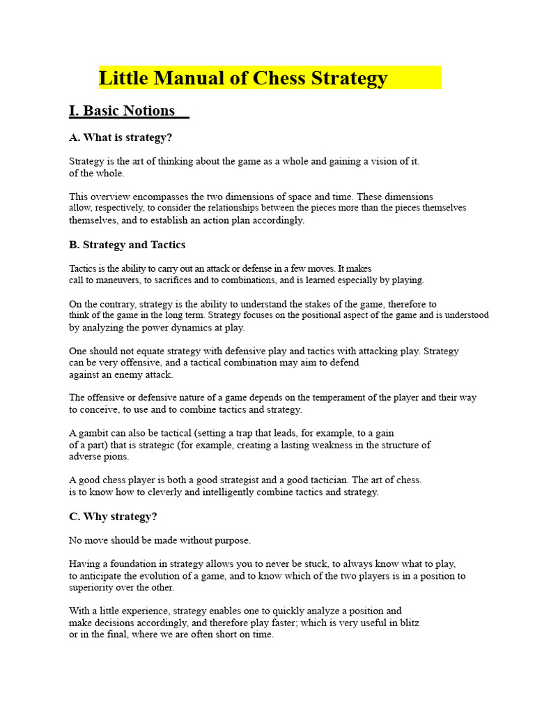 Chess Strategy Essentials Explained | PDF | Chess Strategy ...