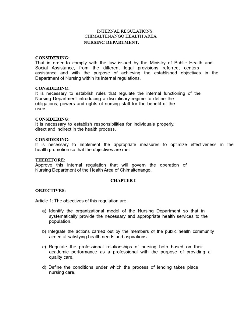 Chimaltenango Nursing Department Regulations | PDF | Midwife | Childbirth