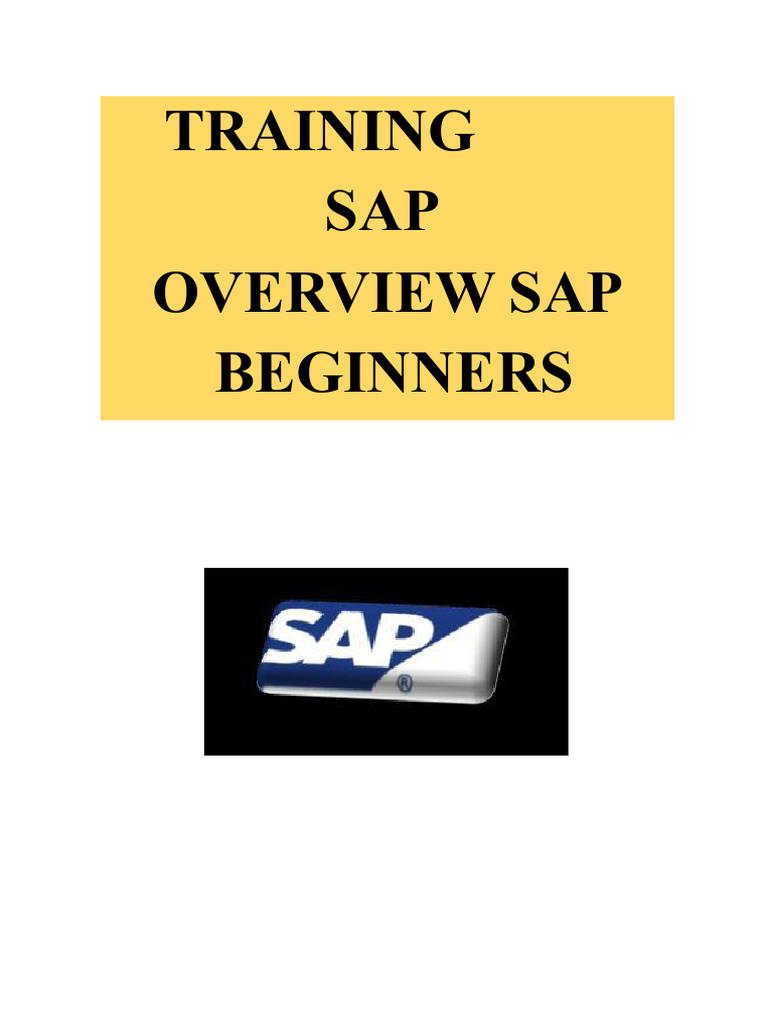 SAP Training Overview for Beginners | PDF | Accounts Payable ...