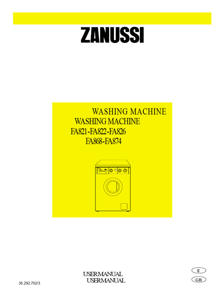 Washing Machine User Manual Guide | PDF | Home Appliance | Washing Machine