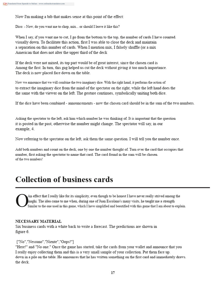 PDF Dani Daortiz Card Magic Semi Automatic DL - (17 32) .Es - It | PDF ...