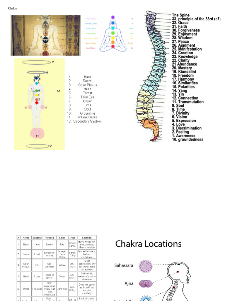 Guia Completo dos 7 Chakras e Suas Funções | PDF | Chacra | Corpo humano