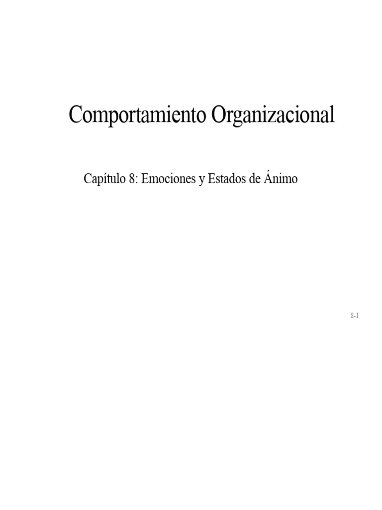Emociones y Estados de Ánimo en OB | PDF | Las emociones | Salud mental