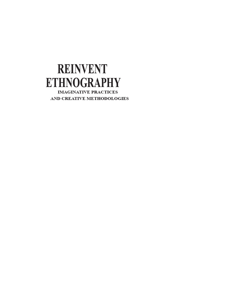 Creative Ethnography and Methodologies | PDF | Ethnography | Anthropology