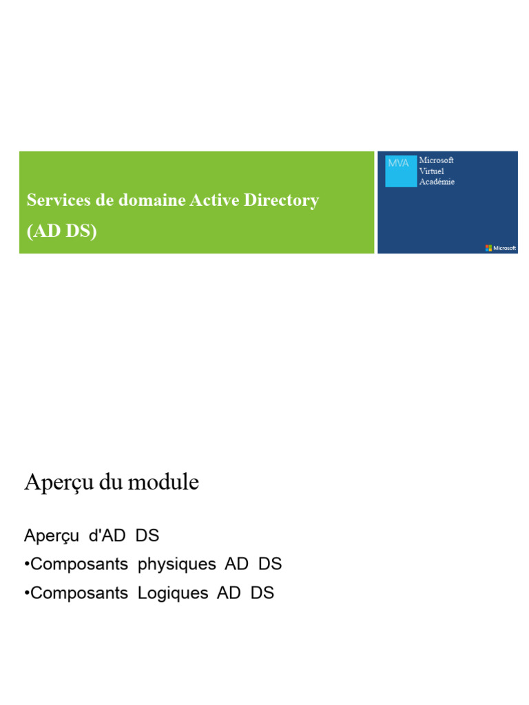 Introduction à Active Directory DS | PDF | Système de noms de domaines ...