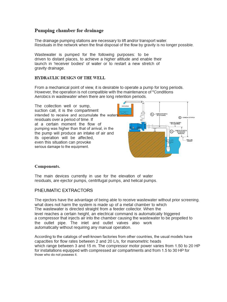 Drainage Pumping Chamber Design Guide | PDF | Pump | Programmable Logic ...