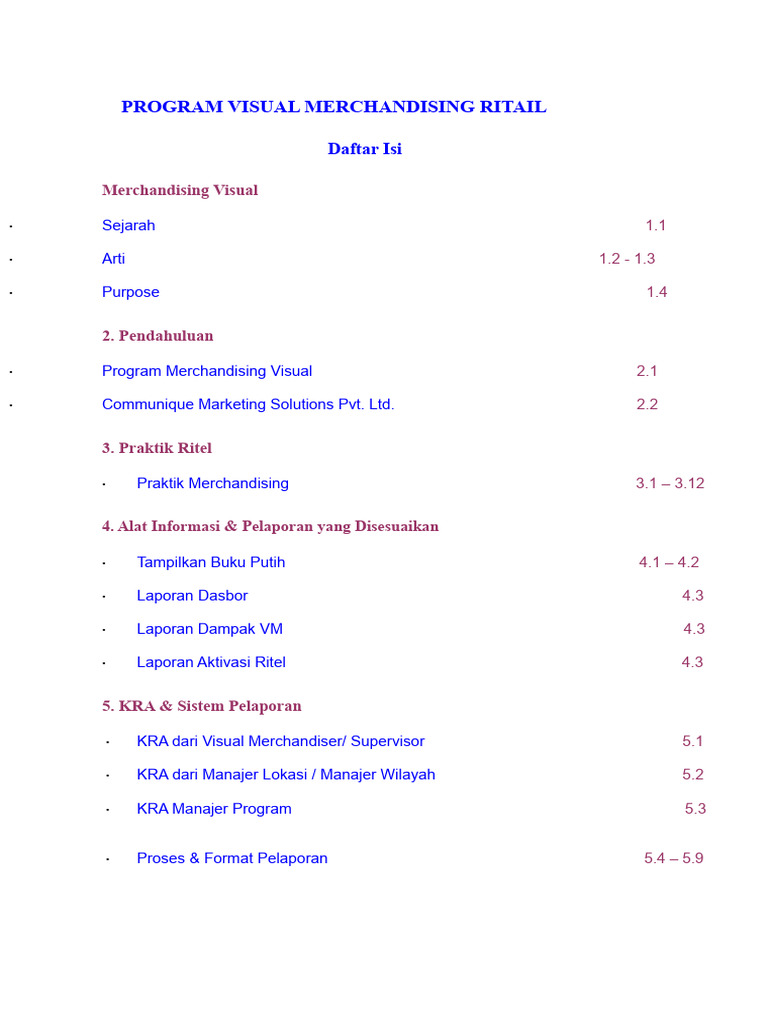 Program Visual Merchandising Ritel | PDF