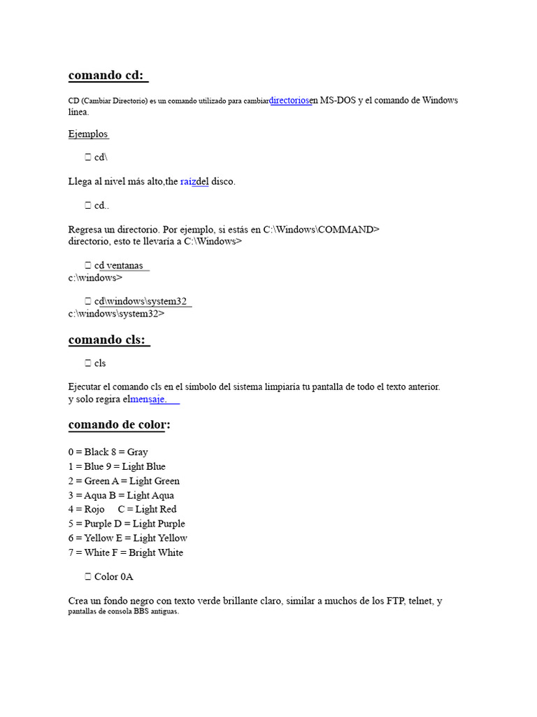 Comandos Esenciales de MS-DOS y Windows | PDF | Archivo de computadora ...