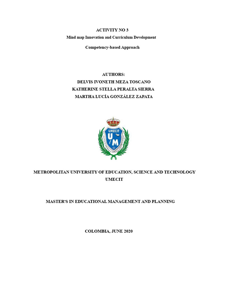 Conceptual Map Curriculum Design by Competencies | PDF
