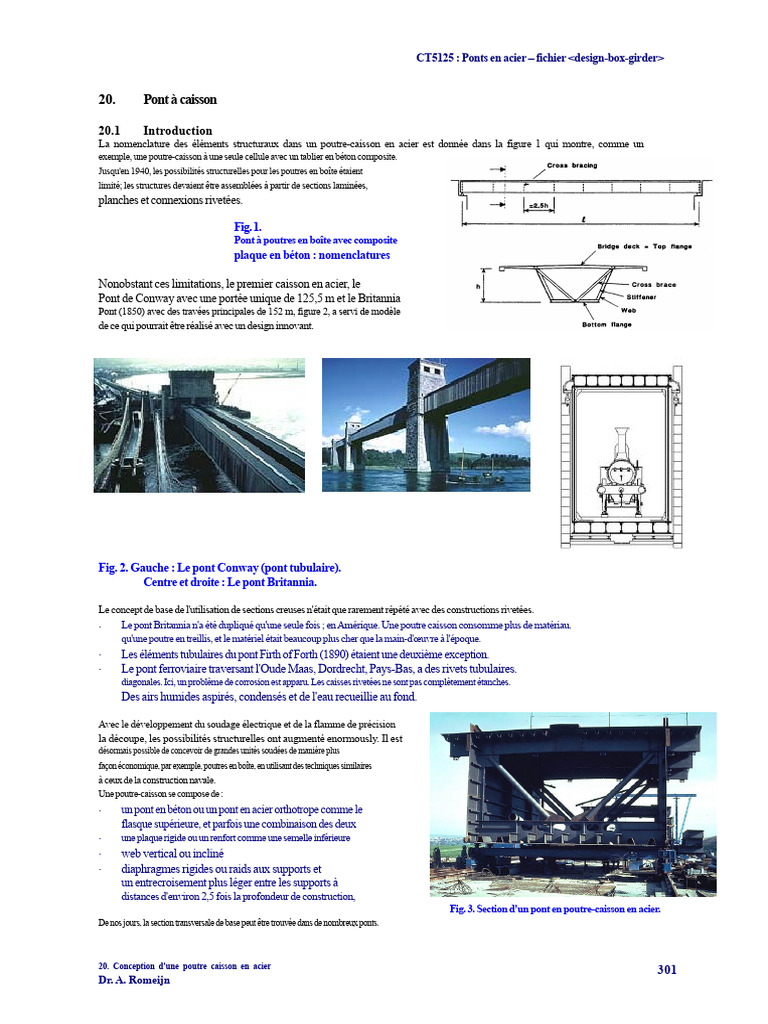 Conception de ponts à poutres caisson en acier PDF Pont — free download