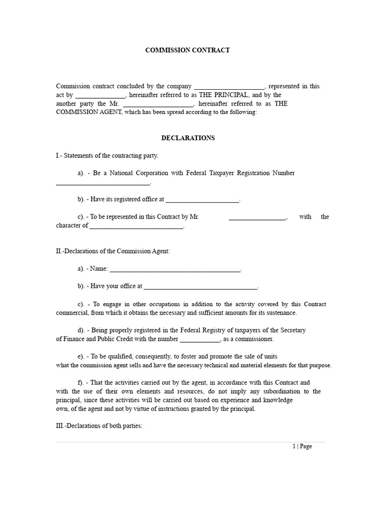 1 - COMMISSION CONTRACT .docx | PDF | Private Law | Justice