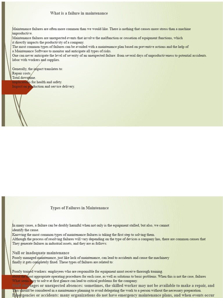 Understanding Maintenance Failures | PDF | Reliability Engineering | Safety