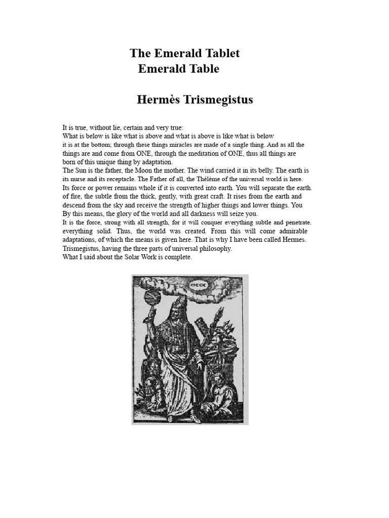 The Emerald Tablet | PDF