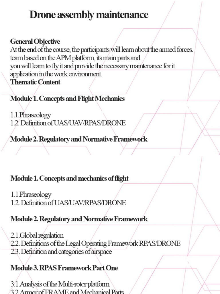 Drone Assembly and Maintenance Training | PDF