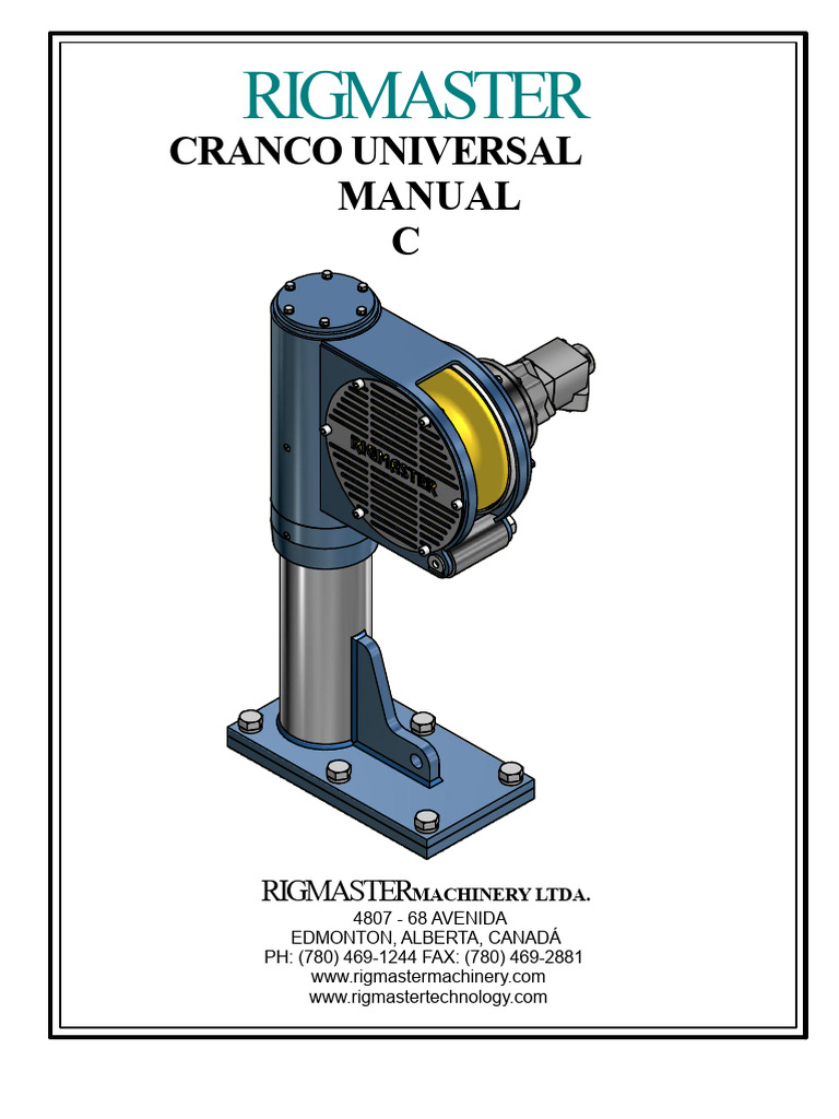 Manual do Cobrahead Universal Rigmaster | PDF | Motores | Engenharia ...