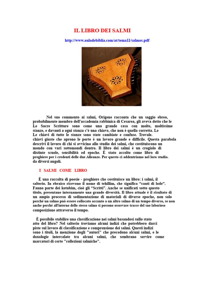 Libro Dei Salmi | PDF
