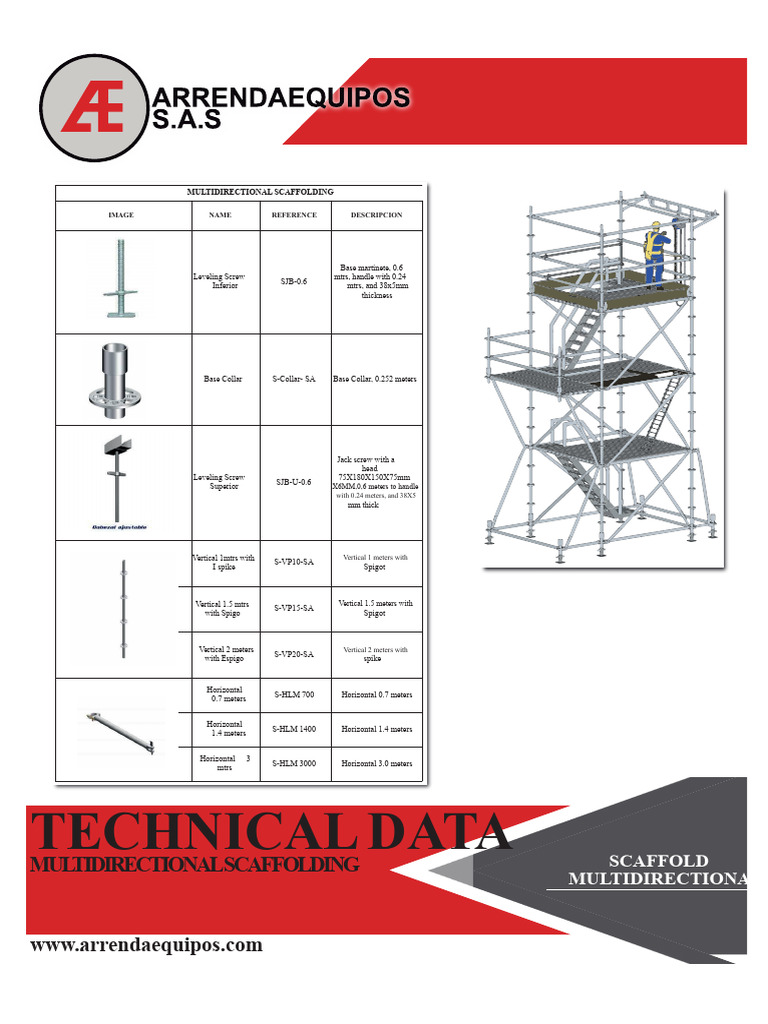 Multidirectional Scaffolding Ae | PDF | Scaffolding | Equipment