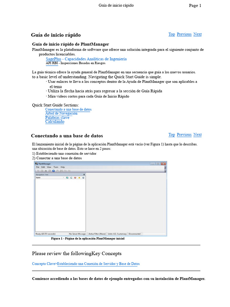Guía Rápida de PlantManager: Inicio y Navegación | PDF | Archivo de ...