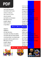 Letra del Himno del Barça en Español | PDF