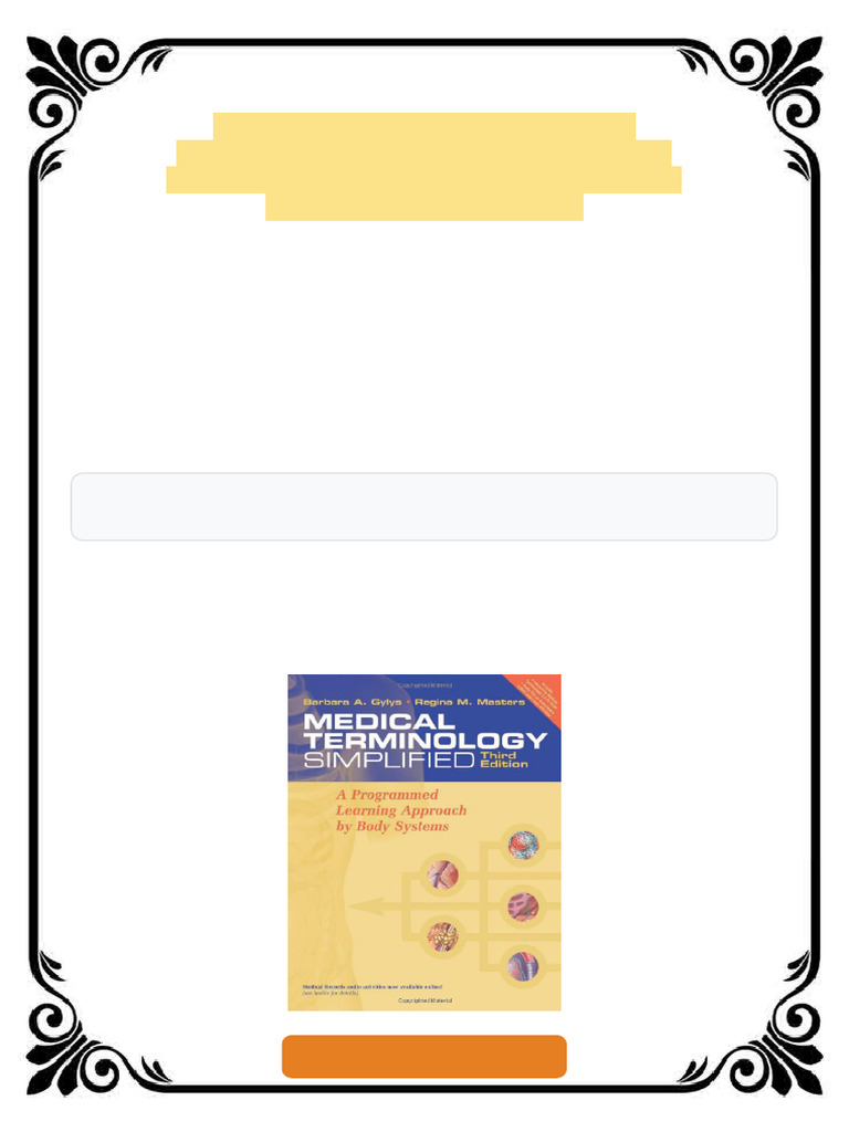 Medical Terminology Simplified A Programmed Learning Approach by Body ...