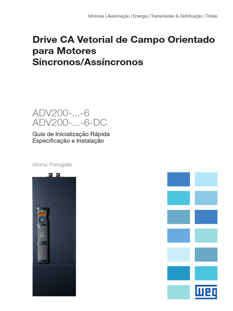 Guia Rápido ADV200: Instalação e Uso | PDF | Fonte de energia | Automação