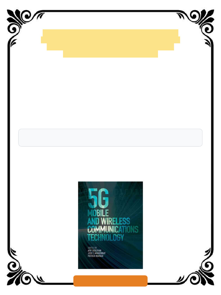 (Ebook PDF) 5G Mobile and Wireless Communications Technology 1st ...