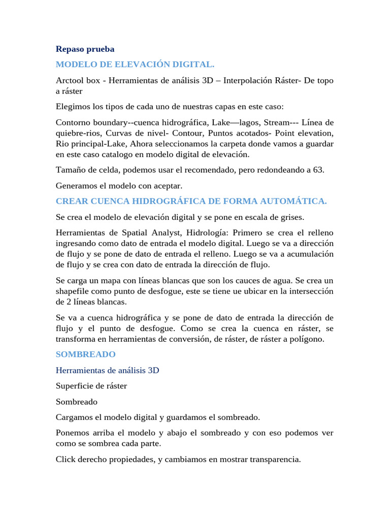 Creación de Modelos Digitales de Elevación | PDF