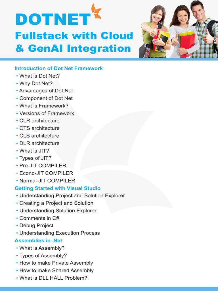 DotNet Fullstack With CLOUD & Gen Ai Integration | PDF | Language ...