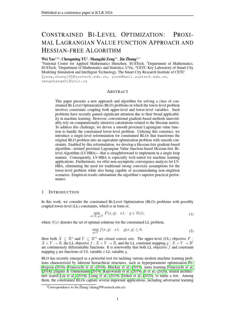 3552 Constrained Bi Level Opti | PDF | Mathematical Optimization ...