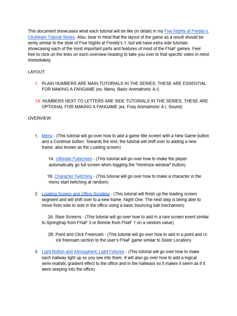 Clickteam Tutorial Series - OVERVIEW | PDF