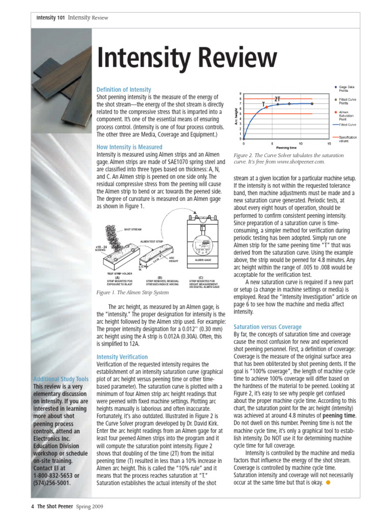 Almen Strip Intensity - Review | PDF | Physical Sciences | Applied And ...
