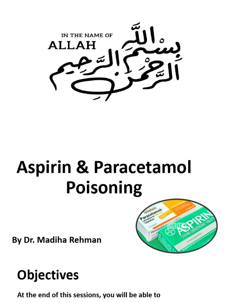 Aspirin & Paracetamol Poisoning Guide | PDF