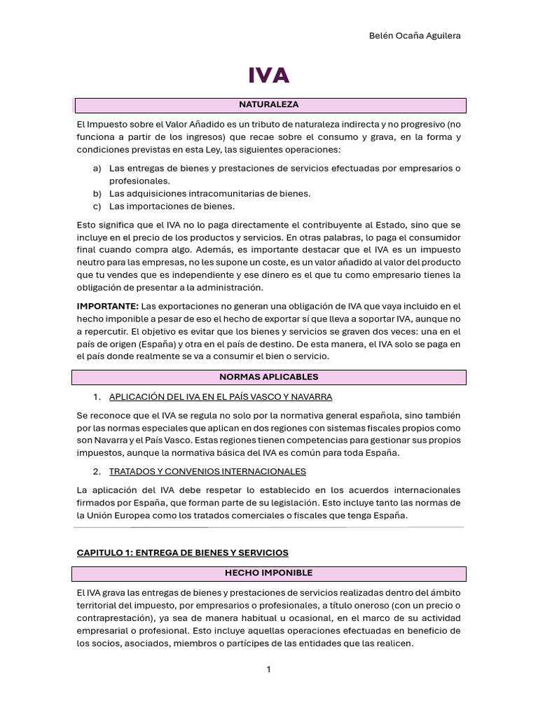 Iva Resumen Final | PDF | Impuestos | Impuesto al valor agregado