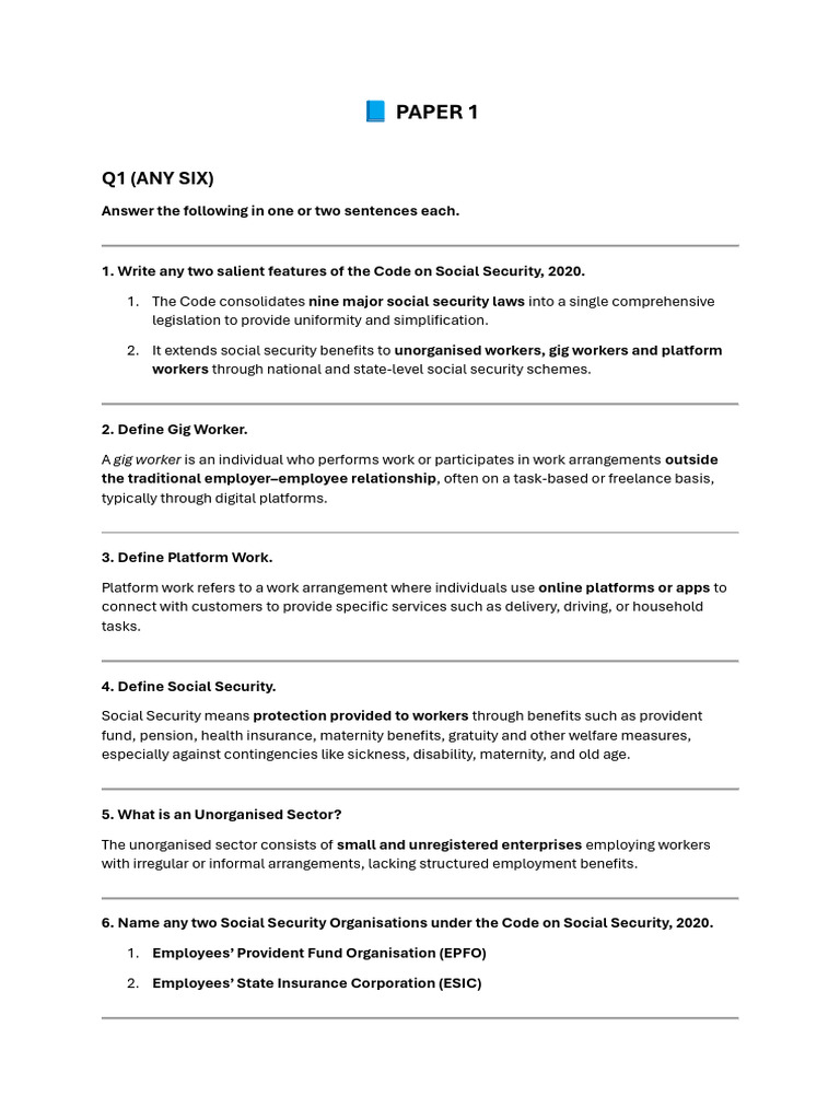 Overview of Social Security Codes 2020 | PDF | Occupational Safety And ...