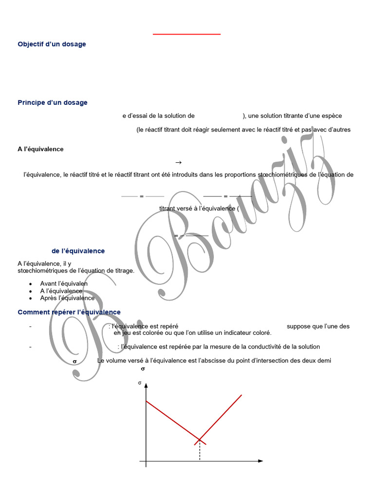 Dosage direct par titrage chimique | PDF | Titrage | Chimie