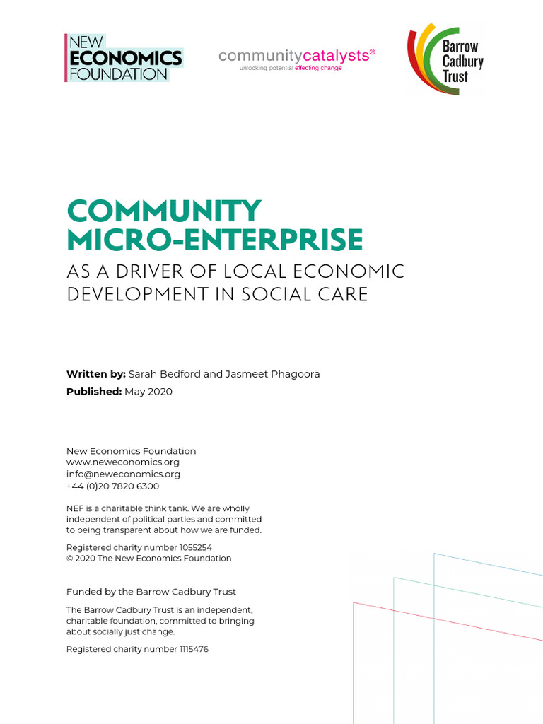 Community Micro-Enterprises in Care | PDF | Social Enterprise | Innovation