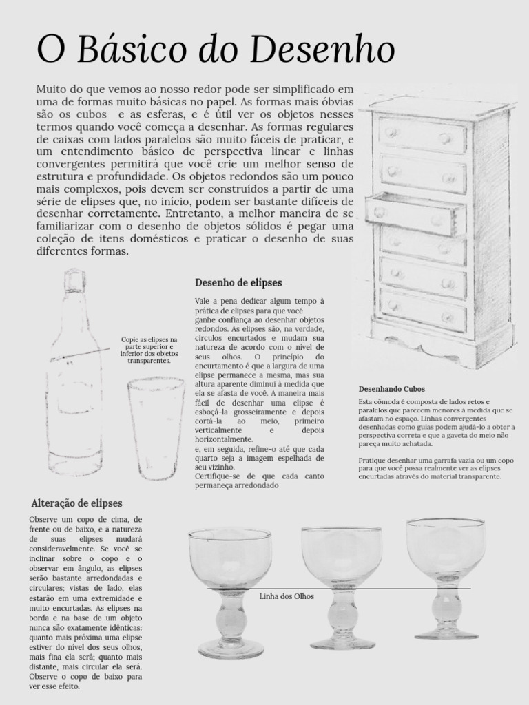 Desenho de Cubos e Elipses: Técnicas Básicas | PDF | Desenho