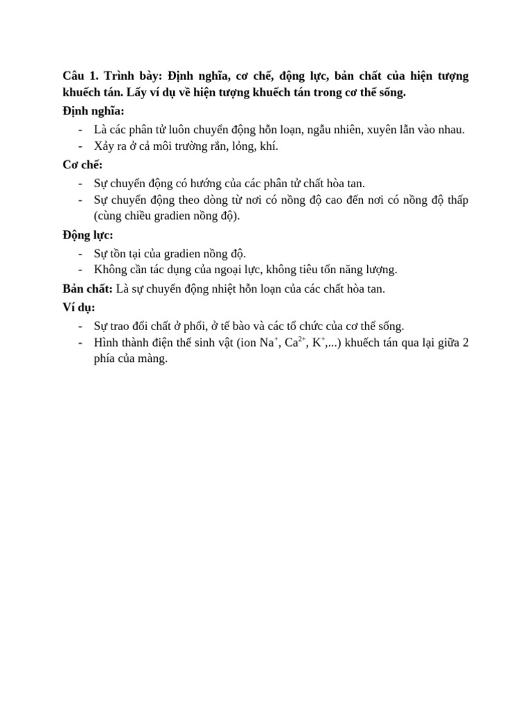 Đề Cương Ghp Vlls | PDF