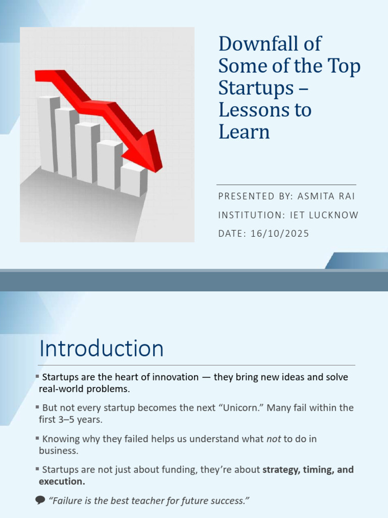 Startup Failures: Key Lessons Learned | PDF | Startup Company | Small ...
