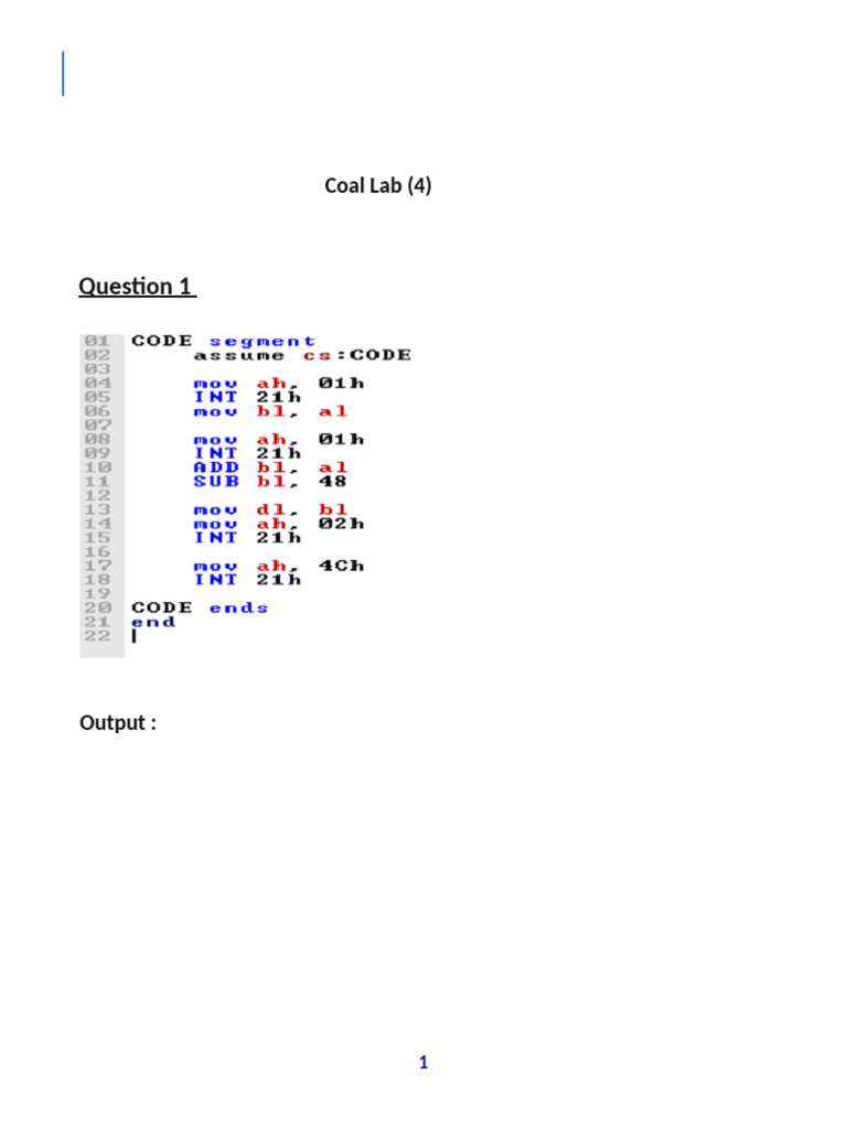 ASCII Arithmetic Operations in Assembly | PDF