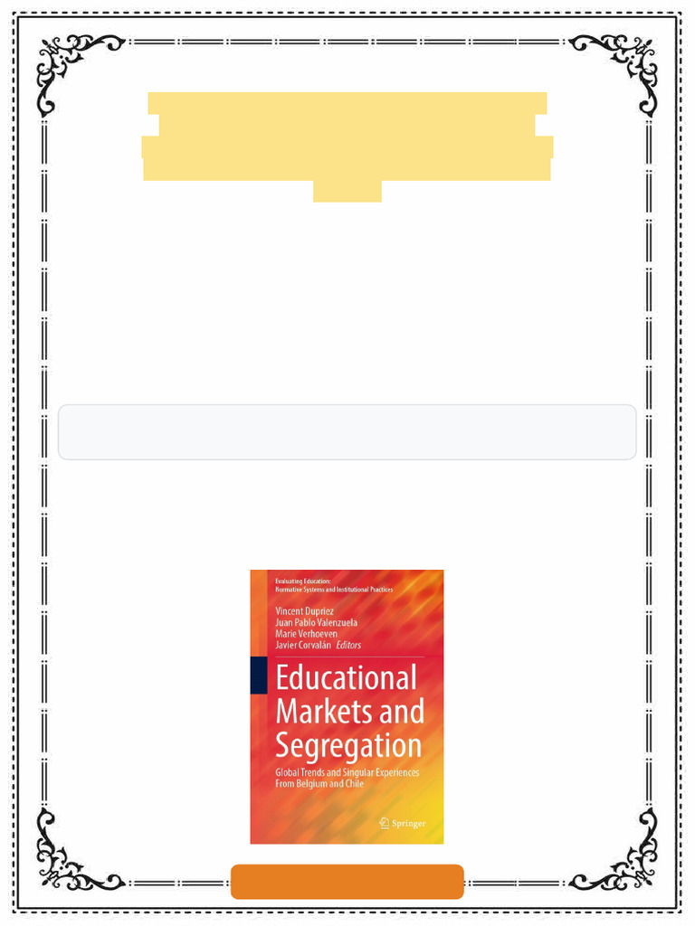 Educational Markets and Segregation : Global Trends and Singular ...